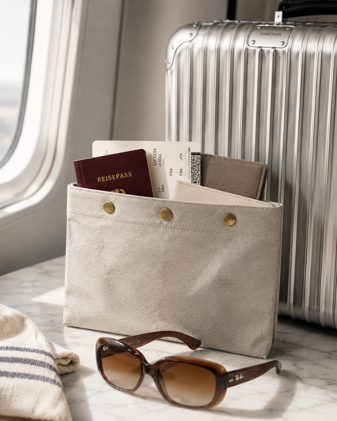 Document Travel Pouch aus recyceltem Papier