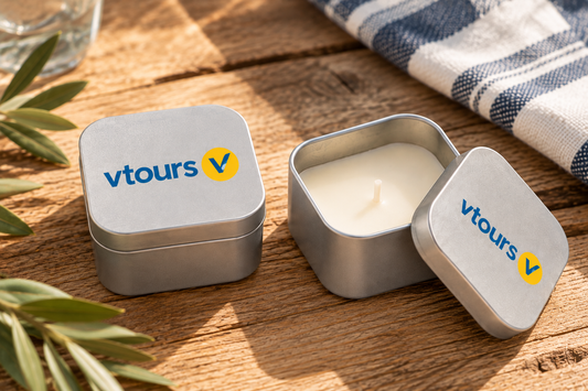 Travel Candle in recycelter Dose