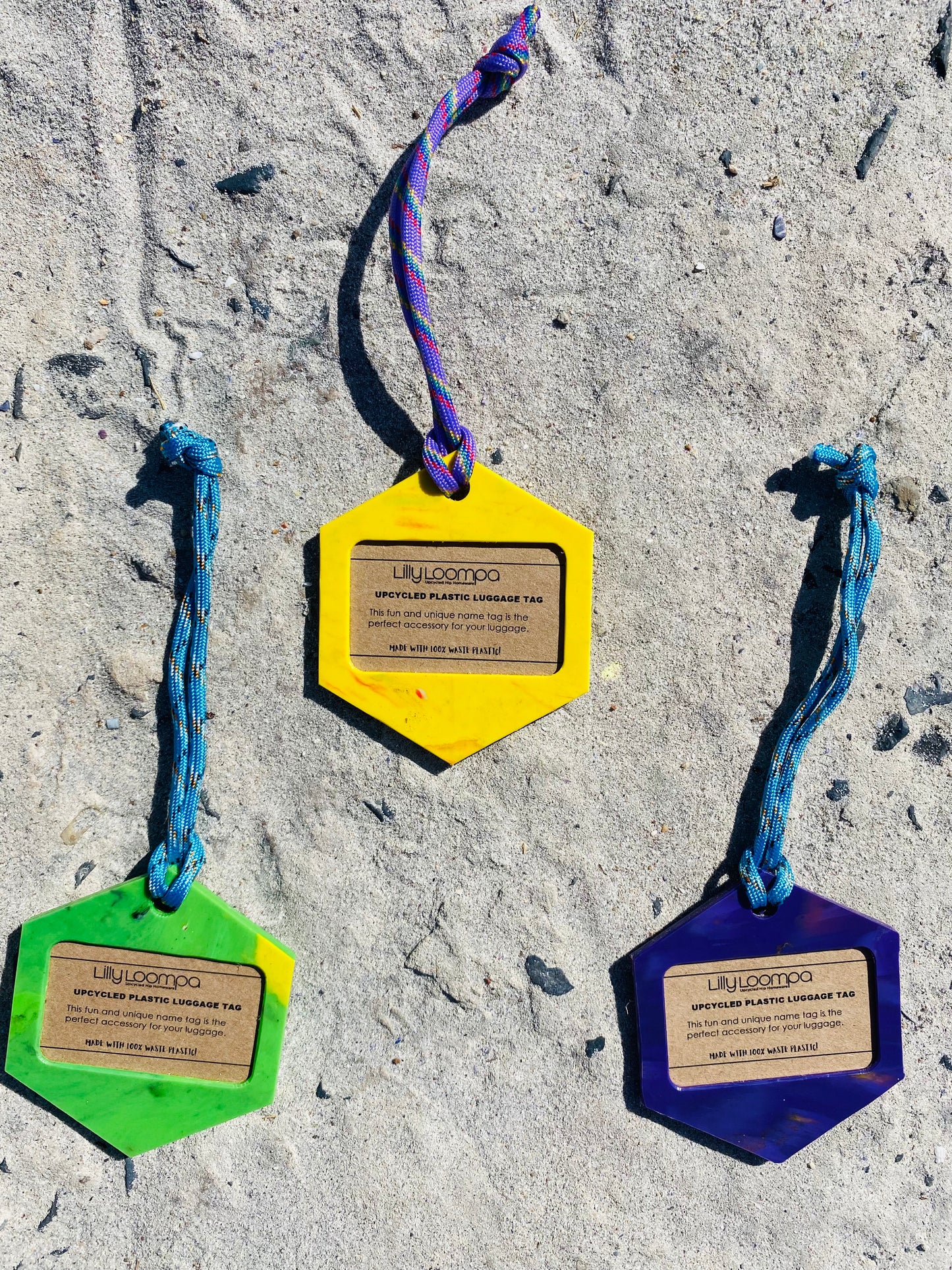 Upcycled Waste Kofferanhänger – Made from 100% waste plastics