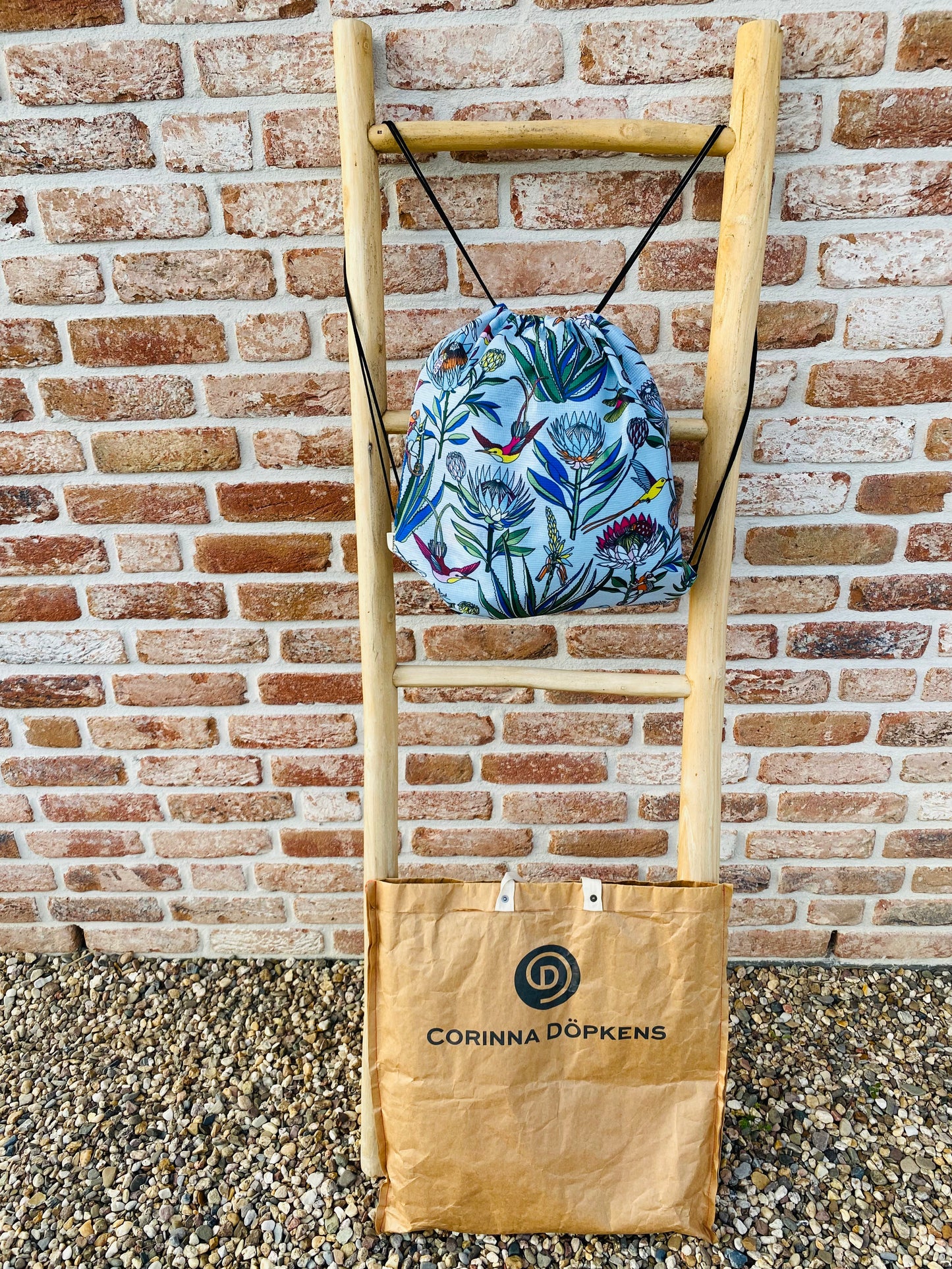Drawstring Bag/Rucksack aus recycelten Plastikflaschen