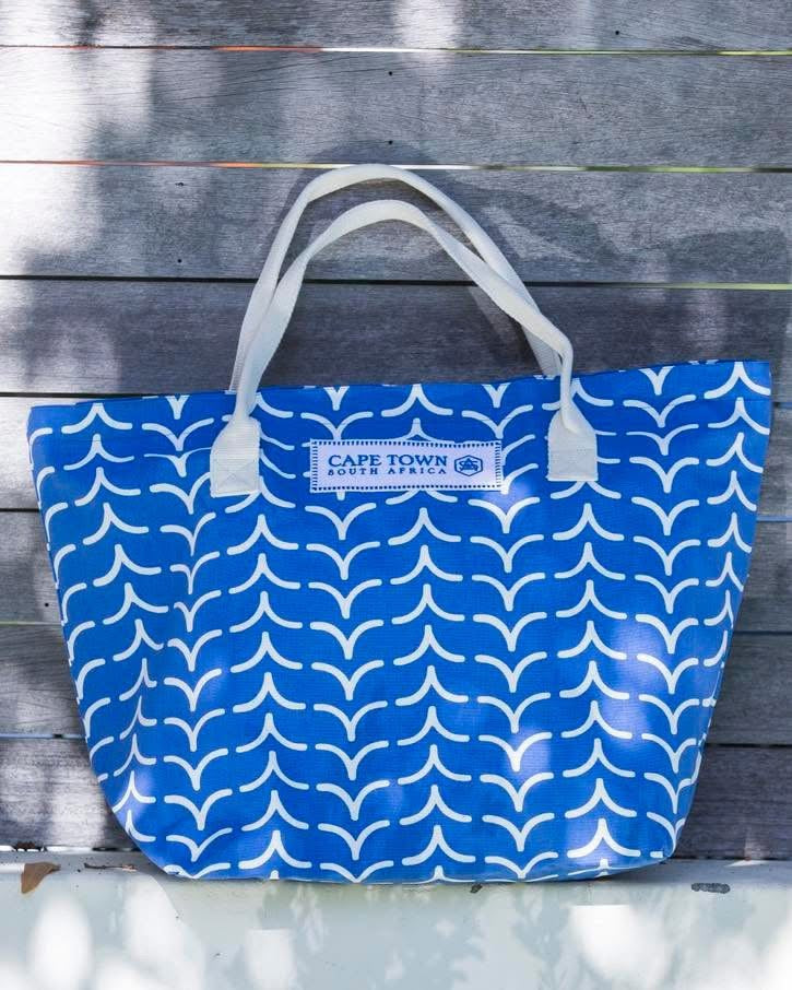 Whales Tails Beach Bag Blue – limited Cape Town Edition