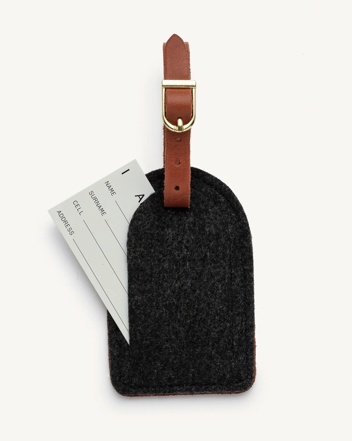 Eco-Felt Kofferanhänger aus recycelten Plastikflaschen mit Leder – verschiedene Farben