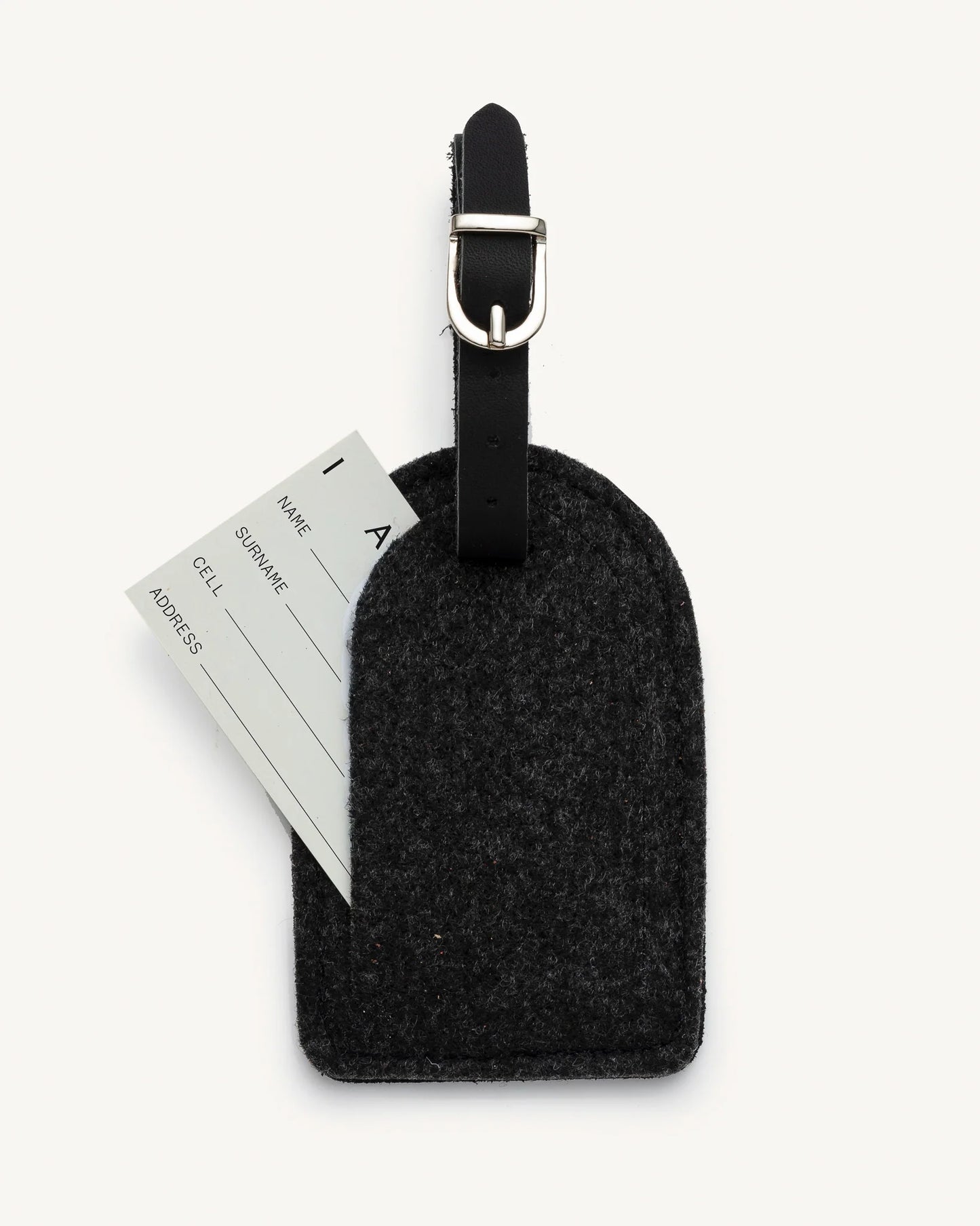 Eco-Felt Kofferanhänger aus recycelten Plastikflaschen mit Leder – verschiedene Farben