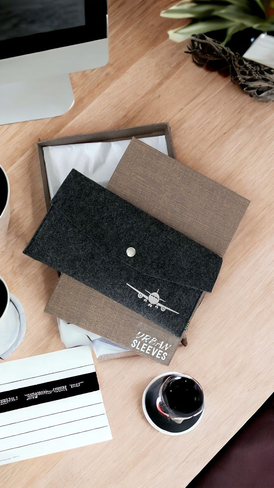 Eco-Felt Travel Document Holder aus recycelten Plastikflaschen auf Wunsch mit Logo