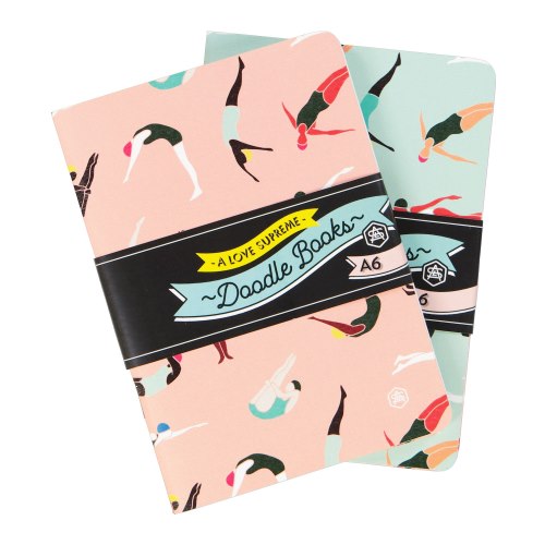 A6 Notizbuch (Blank) 2er Set – verschiedene Muster