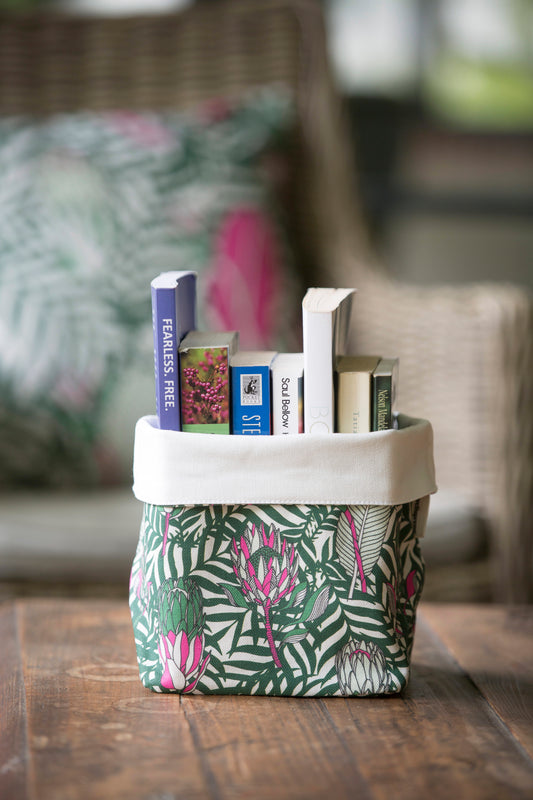 Aufbewahrungskorb aus Baumwolle – verschiedene Größen und Muster, auf Wunsch mit Logo gestickt oder als Label