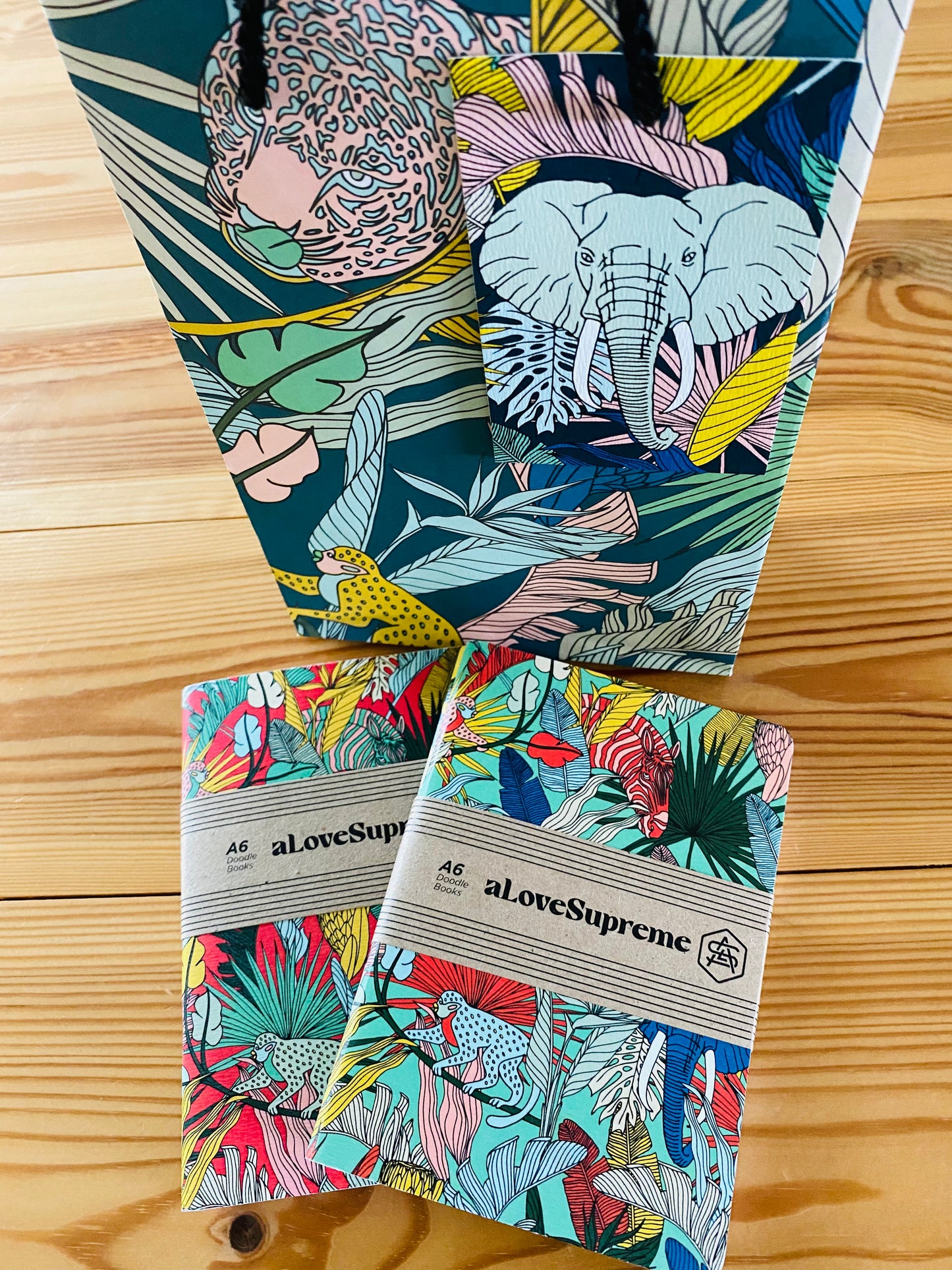 A6 Notizbuch (Blank) 2er Set – verschiedene Muster