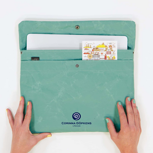 Recycled Cement Paper Laptop Sleeve Aqua – verschiedene Größen