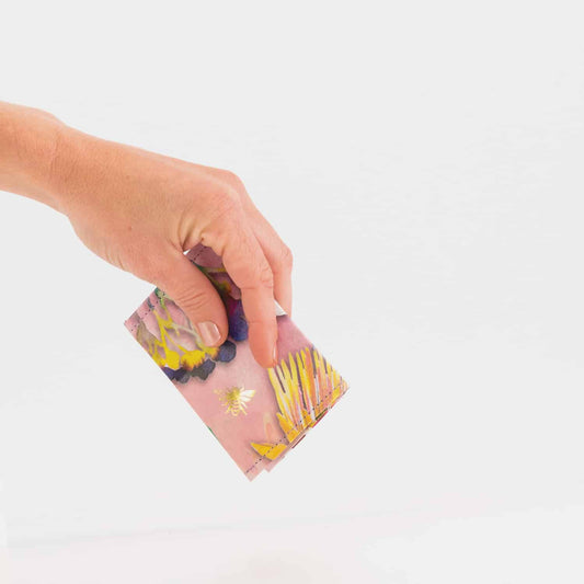 Recycled Cement Paper Slim Wallet Botanical