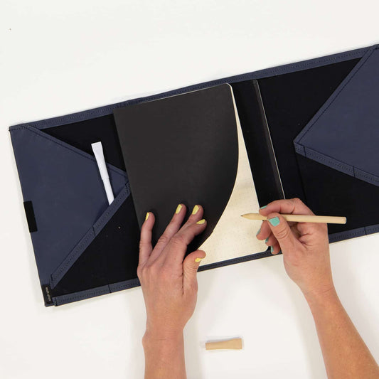 Recycled Paper Notebook Organiser Deep Blue