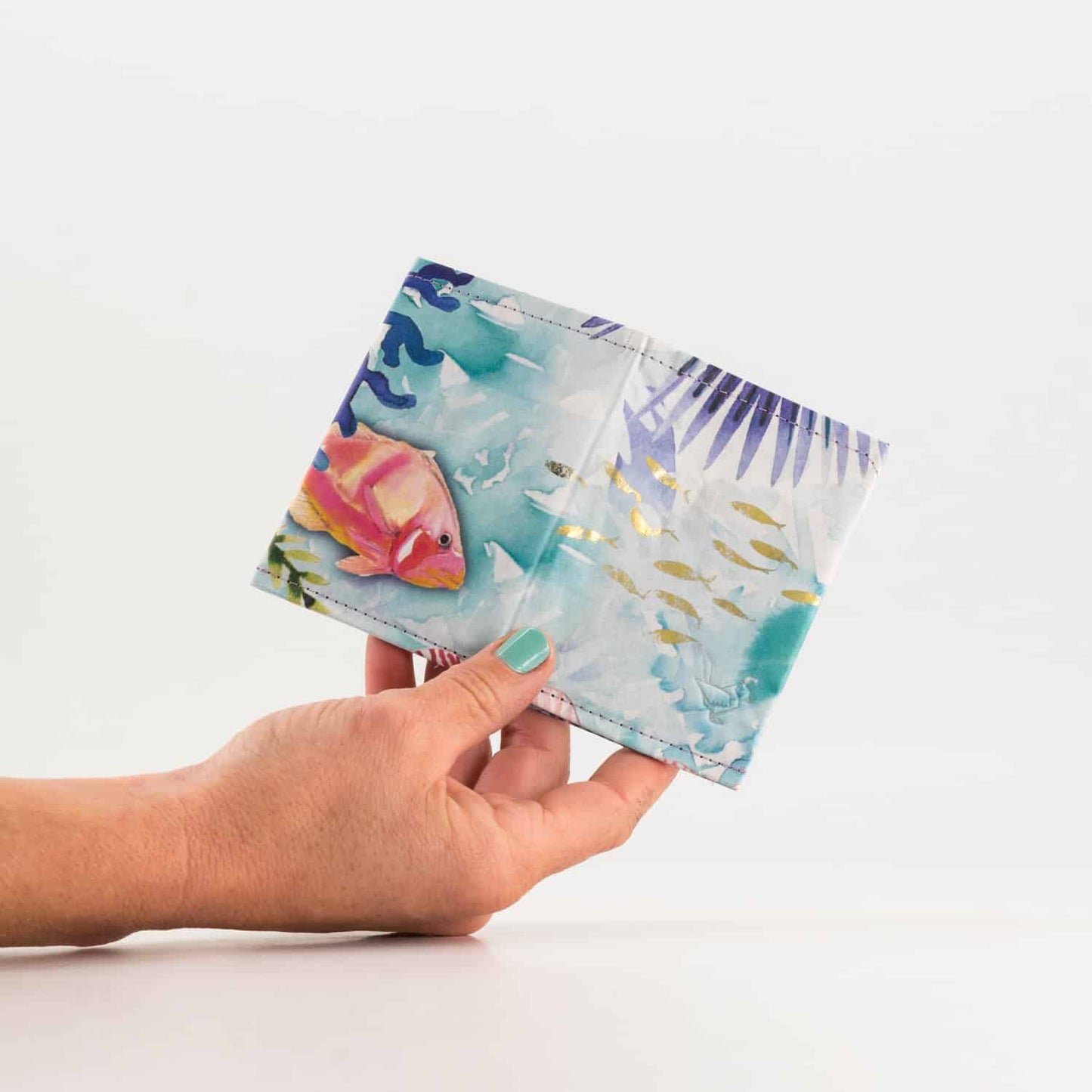 Recycled Cement Paper Slim Wallet Ocean