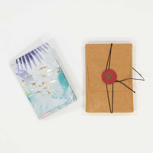 Recycled Cement Paper Slim Wallet Ocean