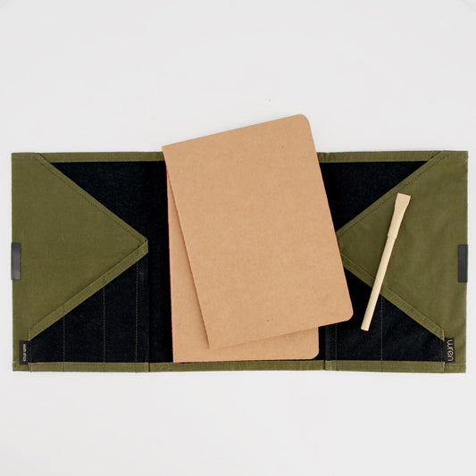 Recycled Paper Notebook Organiser Racing Green