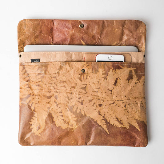 Recycled Cement Paper Laptop Sleeve Fern 8 Polysticum - verschiedene Größen