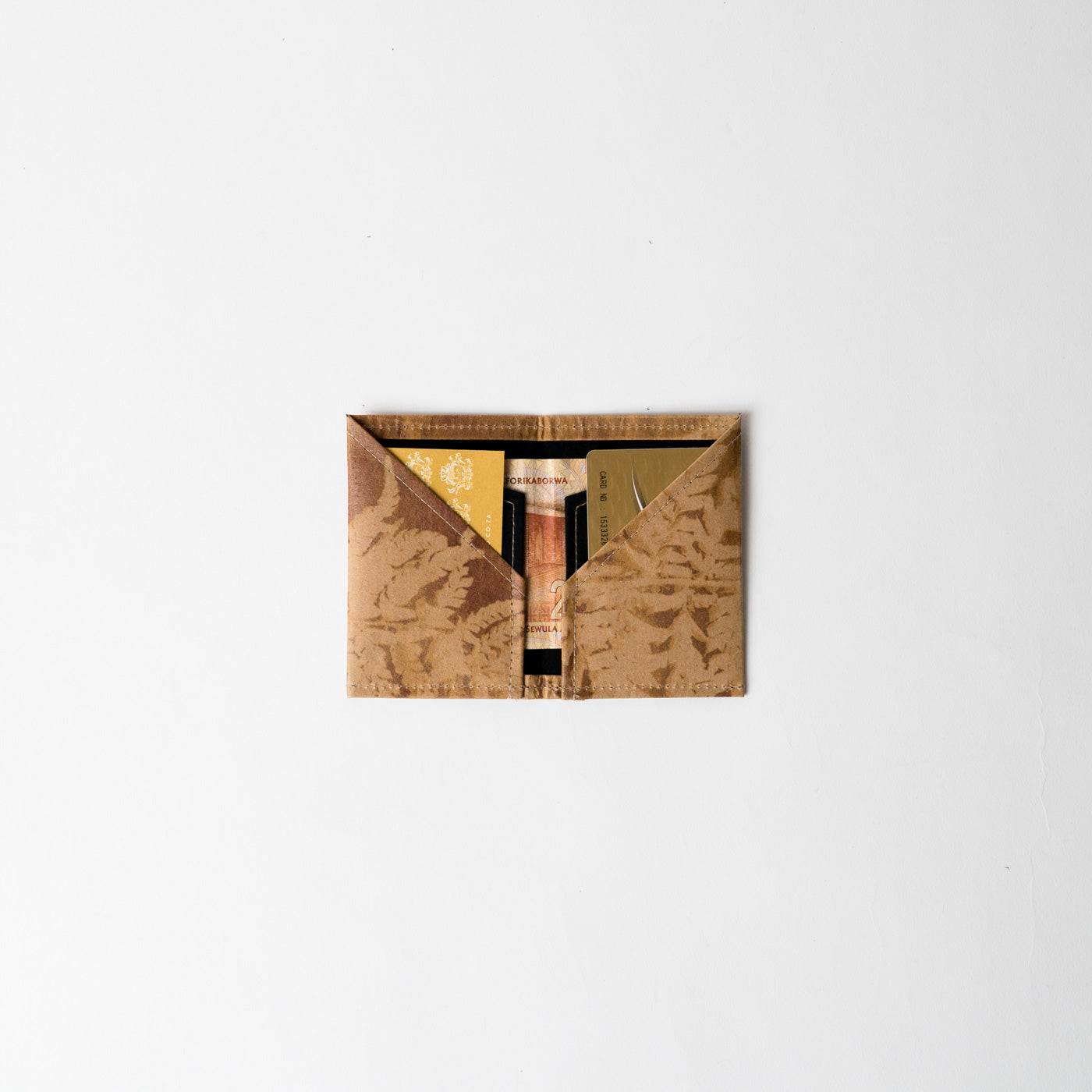 Recycled Cement Paper Slim Wallet Fern 8 Polysticum