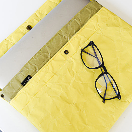 Recycled Cement Paper Laptop Sleeve Lemon - verschiedene Größen