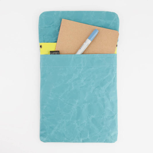 Recycled Cement Paper iPad oder Tablet Sleeve Teal