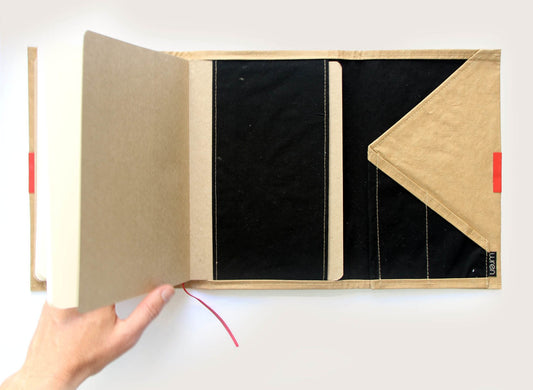 Recycled Paper Notebook Organiser natural