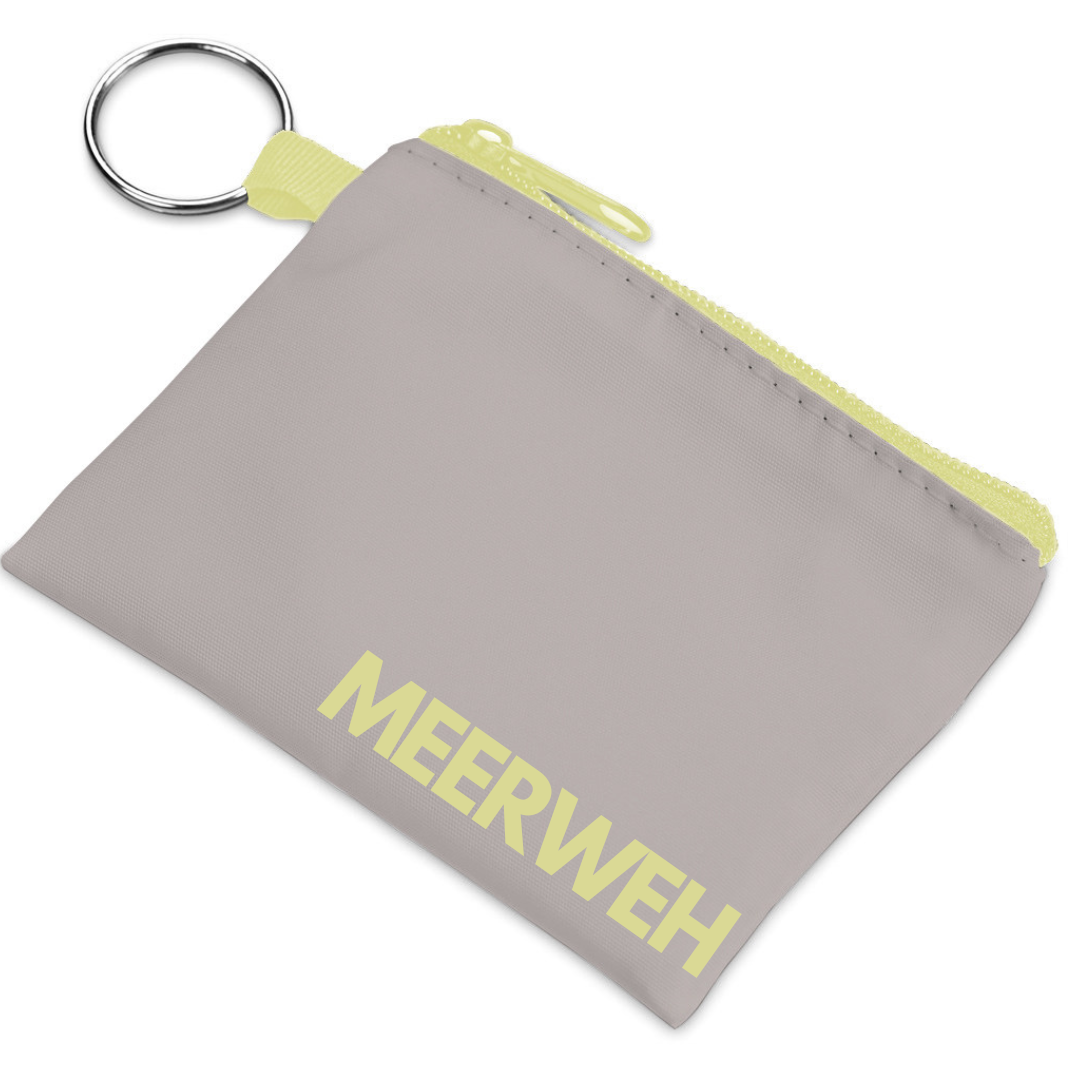 Münzbörse aus Canvas in diversen Prints, auf Wunsch mit Logo und farbigen Reißverschluss