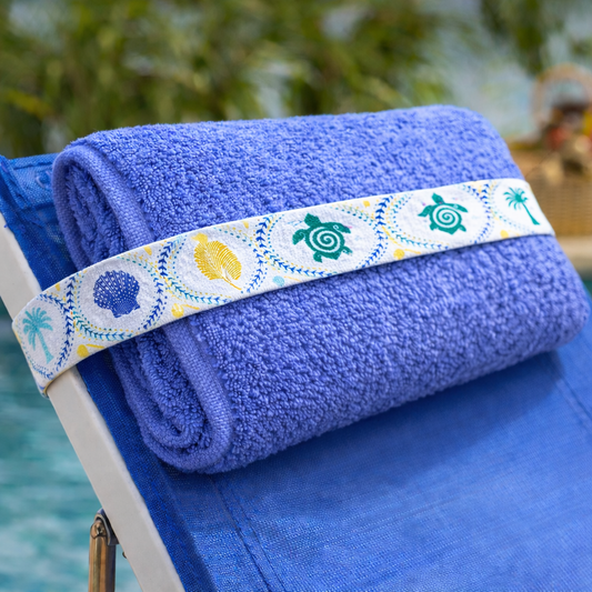 Beach Towel Strap für Liegestühle in Eurem Design