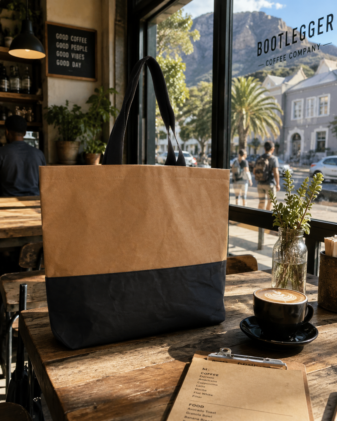 Kleiner Paper Shopper aus recyceltem Kraftpapier – mit Logo möglich