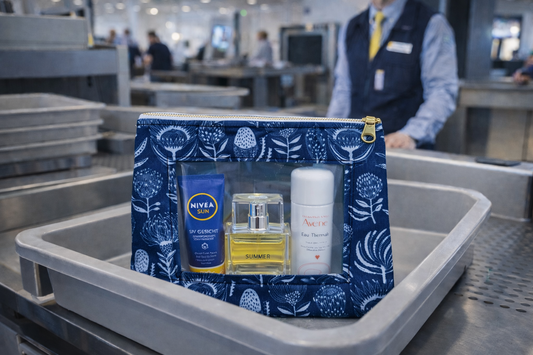 "Ready to Travel Bag" für Flüssigkeiten – hergestellt aus recycelten Plastikflaschen