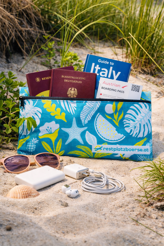 Ticket Taschen aus recycelten Plastikflaschen mit Print nach Wunsch und Logo