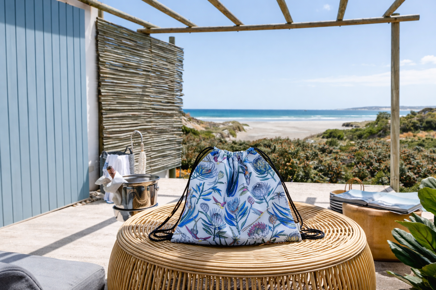 Drawstring Bag/Rucksack aus recycelten Plastikflaschen – verschiedene Muster