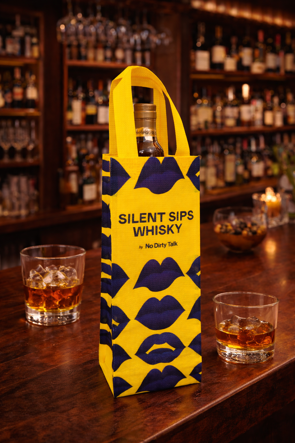 "Wine Gift Bag" aus recycelten Plastikflaschen – diverse Prints möglich
