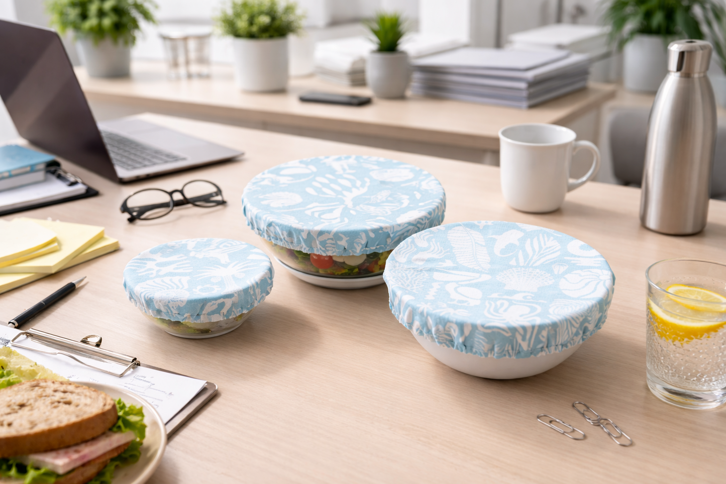 Bowl Cover in verschiedenen Größen  – mit Print nach Wunsch und Logo auf Anfrage