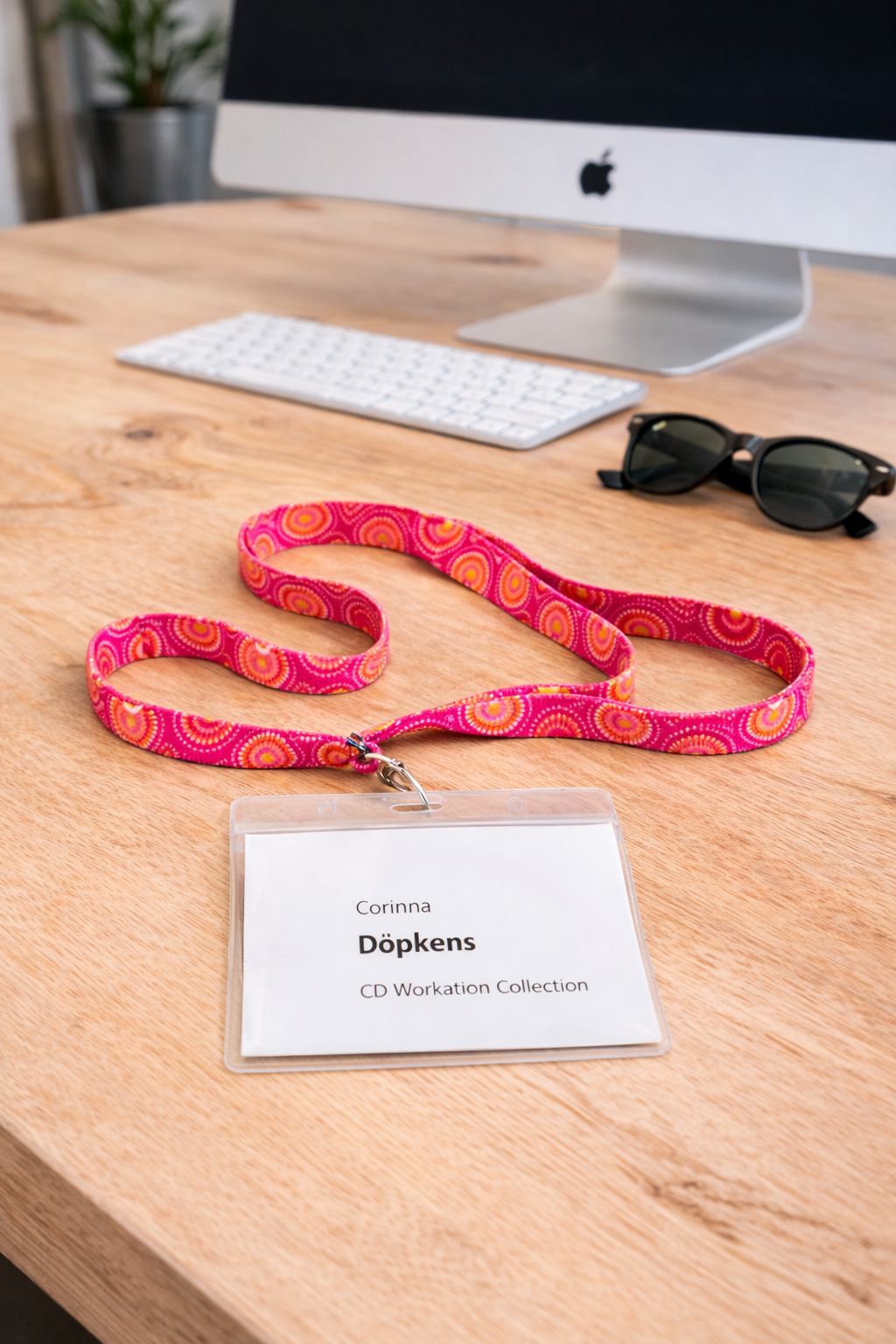 Handgefertigtes Lanyard aus traditionellem südafrikanischen Stoff
