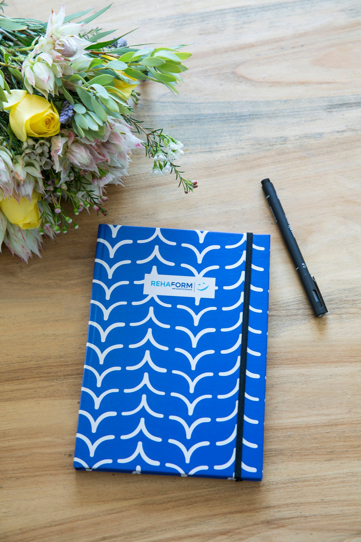A5 Notizbuch Hardcover liniert oder blank – verschiedene Muster, auf Wunsch mit Logo mit weiteren Mustern