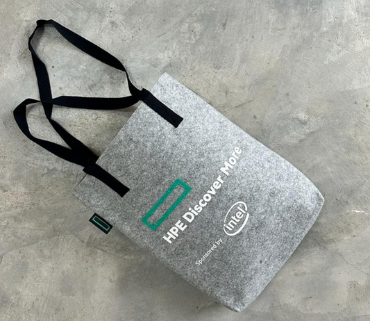 Eco-Filz Tote Bag aus recycelten Plastikflaschen mit Baumwollgriffen – individuell anpassbar