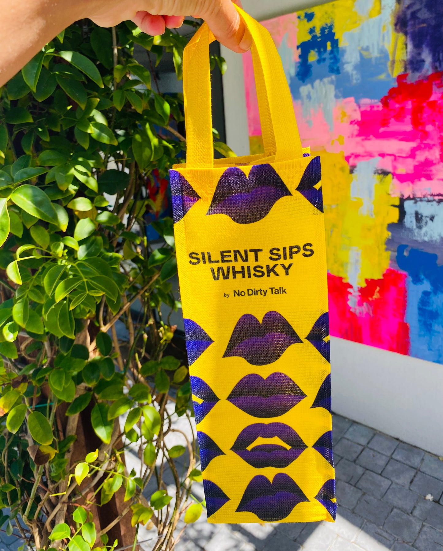 "Wine Gift Bag" aus recycelten Plastikflaschen – diverse Prints möglich