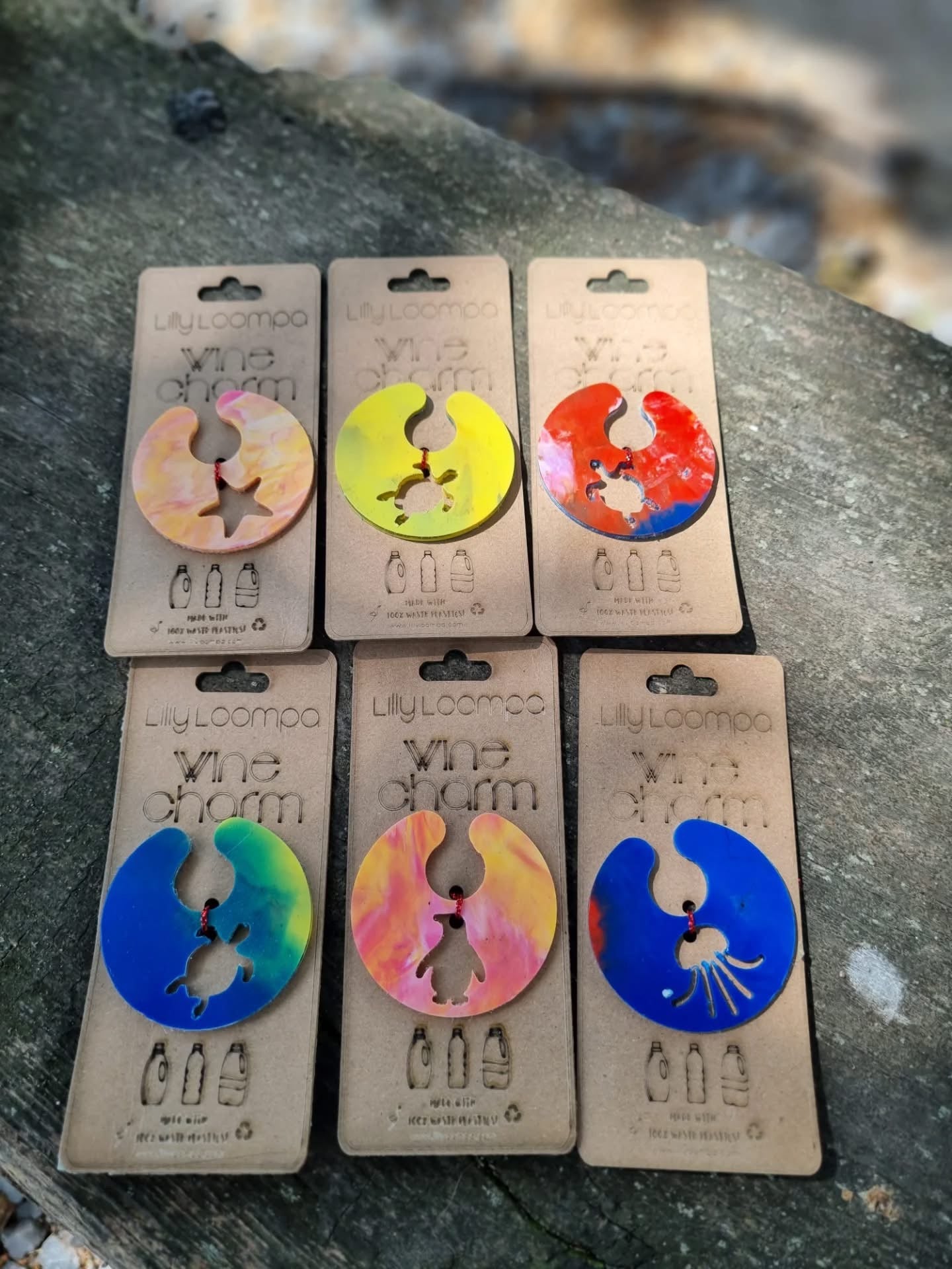 Branded Glass Identifiers Made from Recycled Plastic Waste