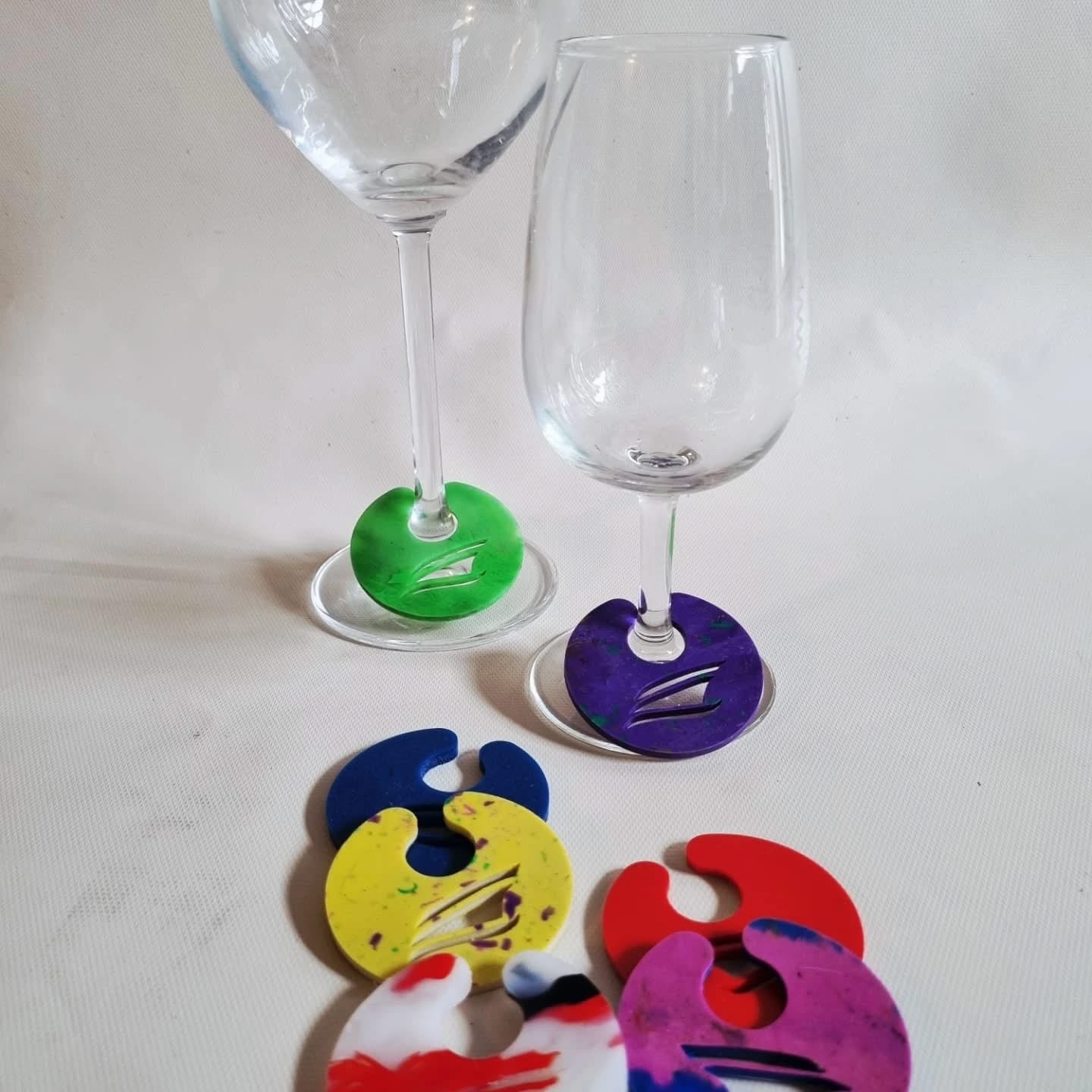 Branded Glass Identifiers Made from Recycled Plastic Waste