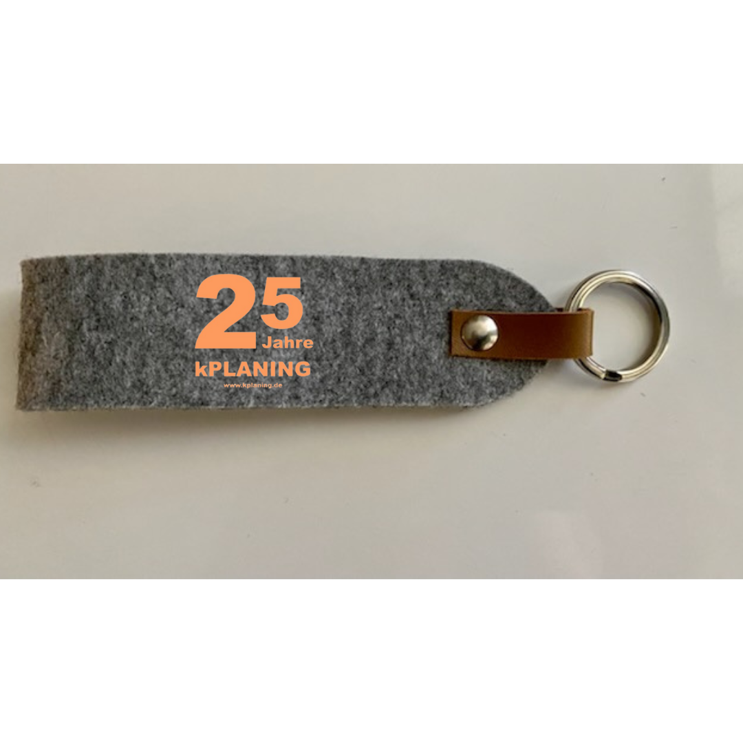 Eco-Filz Schlüsselanhänger aus recycelten Plastikflaschen mit Logo