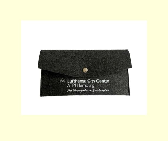 Eco-Felt Travel Document Holder aus recycelten Plastikflaschen auf Wunsch mit Logo