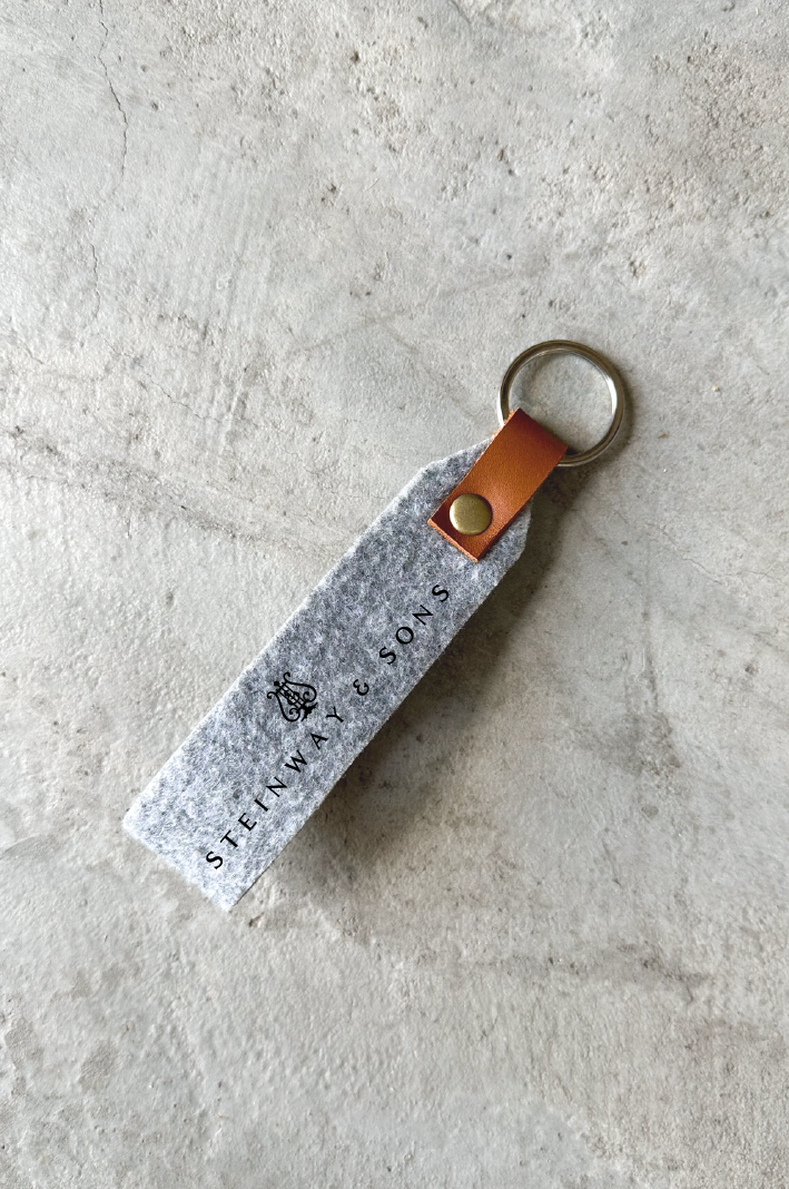 Eco-Filz Schlüsselanhänger aus recycelten Plastikflaschen mit Logo