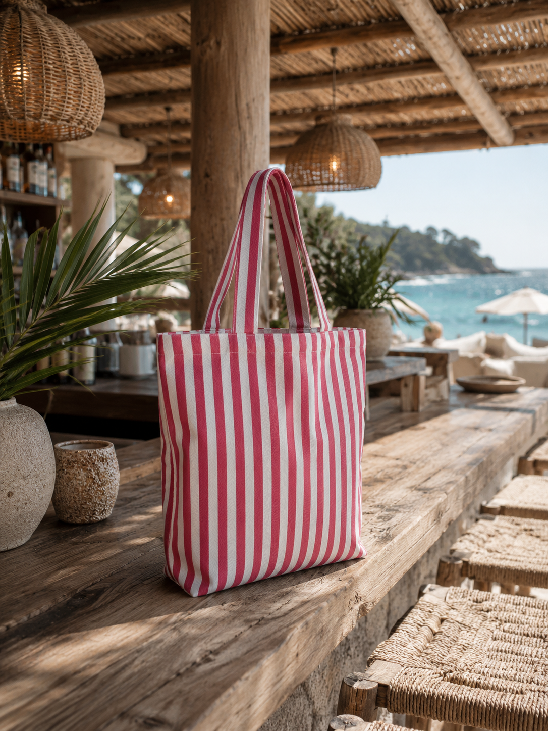 Beach or Shopper Tote Stripes – verschiedene Farben