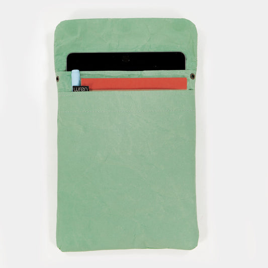 Recycled Cement Paper iPad oder Tablet Sleeve Mint