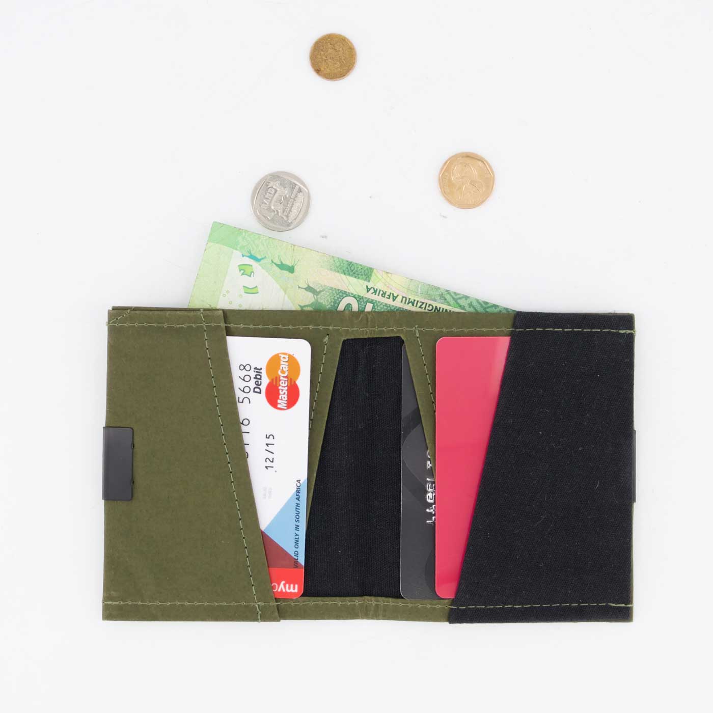 Square Wallet aus recyceltem Kraftpapier – verschiedene Farben, mit Logo möglich