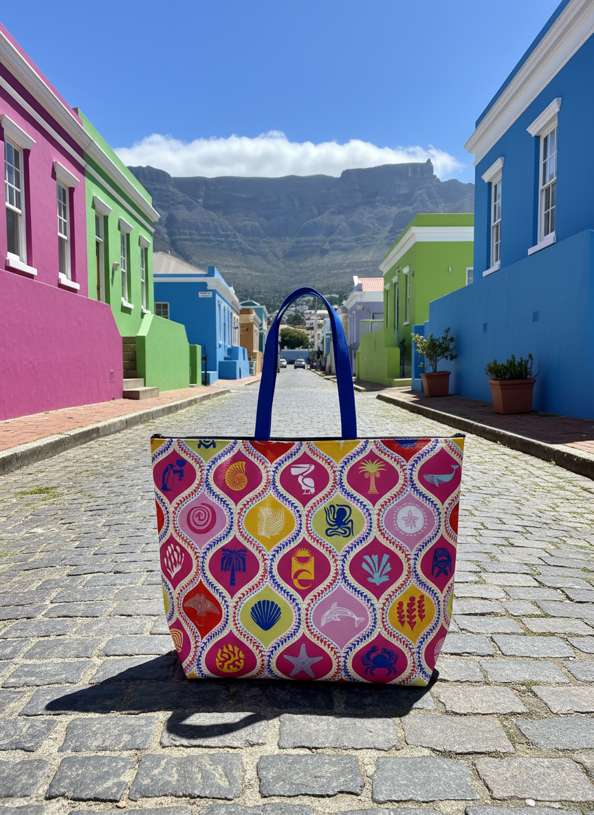 Shopper aus recycelten Plastikflaschen Africa Deep Hot Pink – limited edition