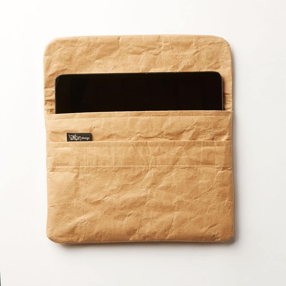 Recycled Cement Bag Paper Mini Sleeve Natural, mit Logo möglich