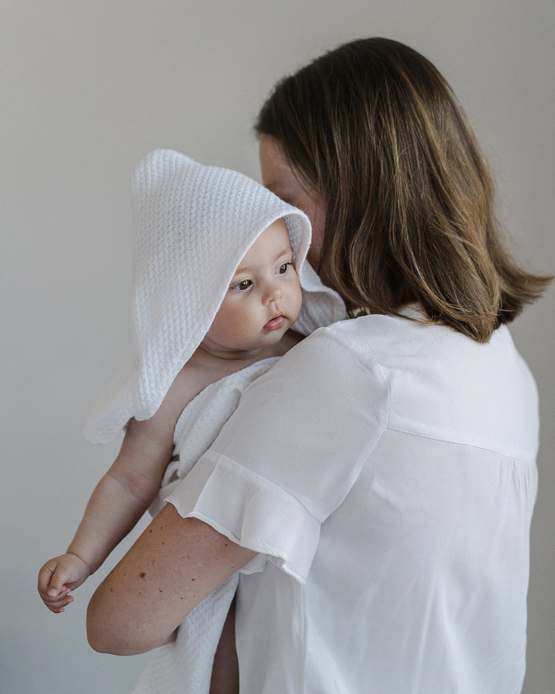 Bio-Baumwolle Babyhandtuch mit Kapuze – verschiedene Farben