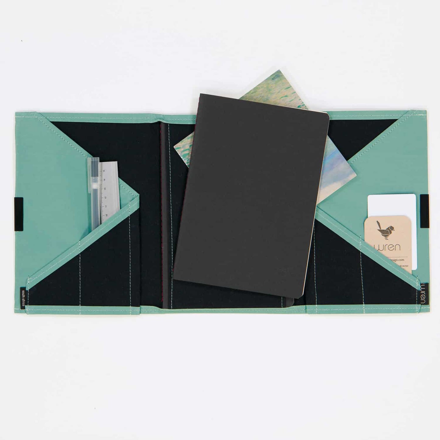 Recycled Paper Notebook Organiser Aqua