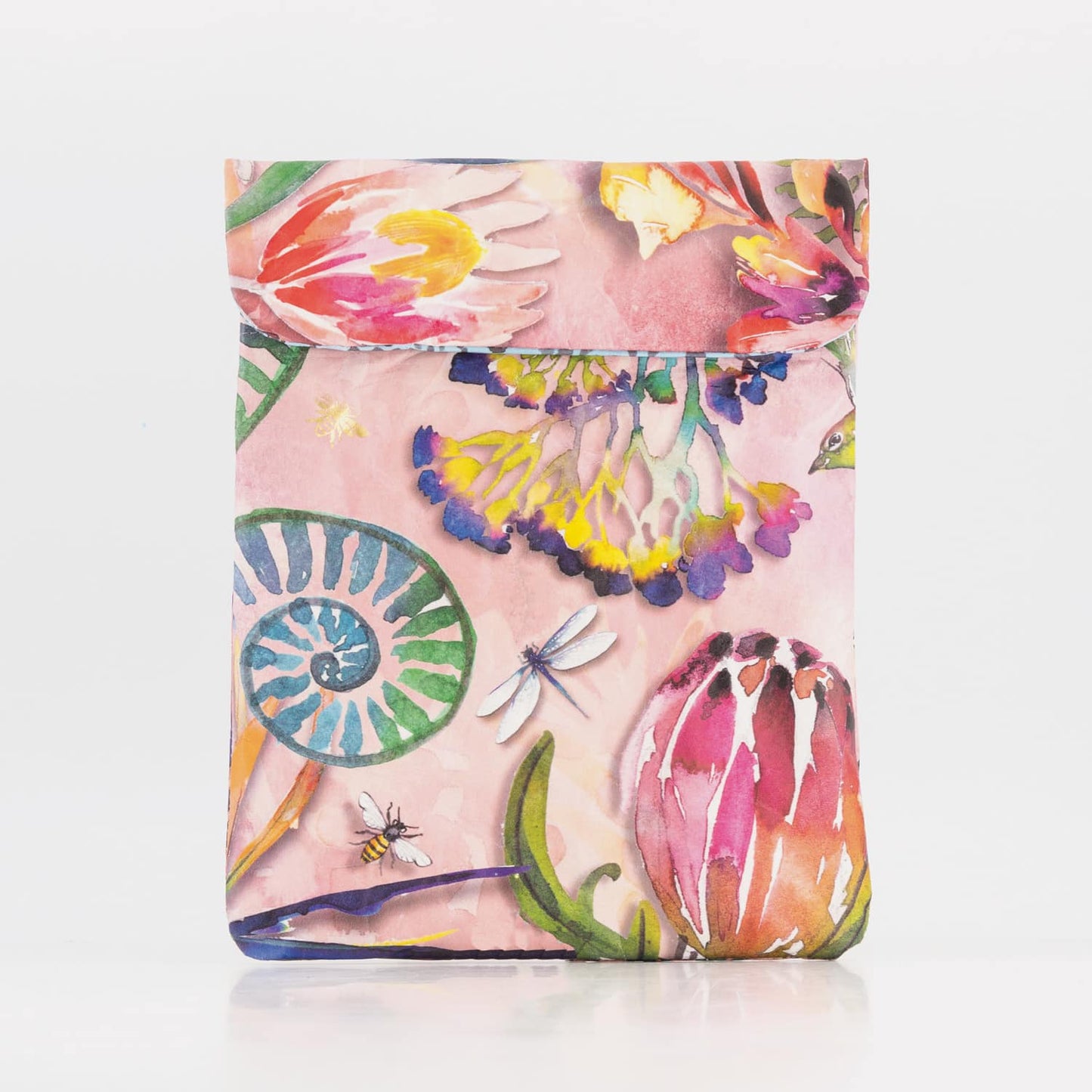 Recycled Cement Paper iPad oder Tablet Sleeve Botanical