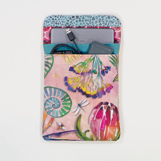 Recycled Cement Paper iPad oder Tablet Sleeve Botanical