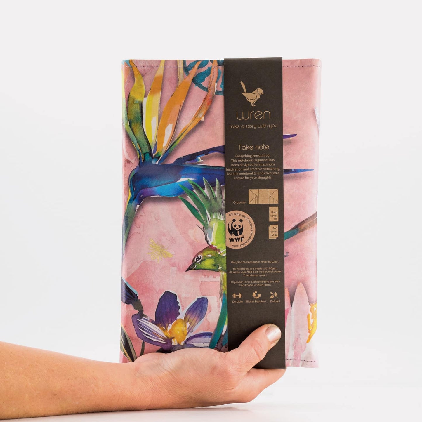 Recycled Paper Notebook Organiser Botanical