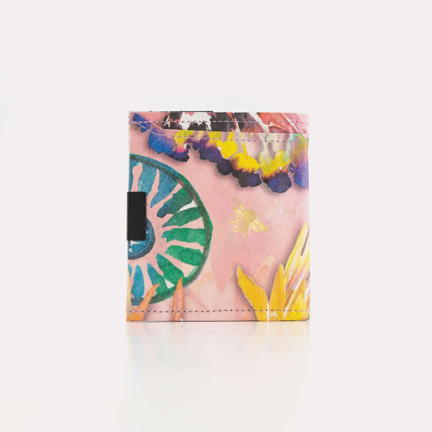 Square Wallet Botanical aus recyceltem Kraftpapier